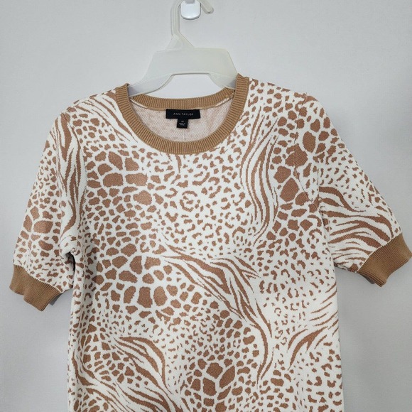 Ann Taylor‎ Mix Animal Print Shift Sweater Dress Size XS NWT - Picture 5 of 9